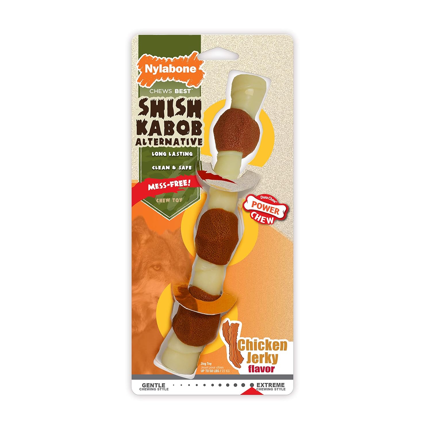 Nylabone Power Chew Shish Kabob Rawhide Alternative Nylon Chew Toy