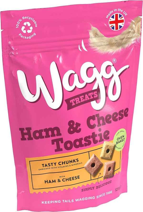 Wagg -Toastie Tasty Chunks  Ham& Cheese Treat for Dogs