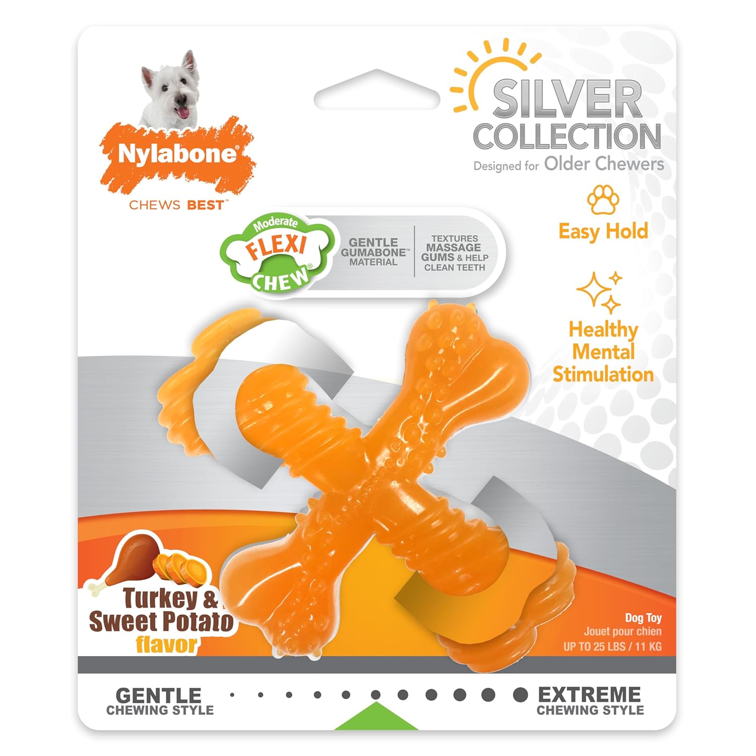 Nylabone Silver Collection Flexi Chew X Bone