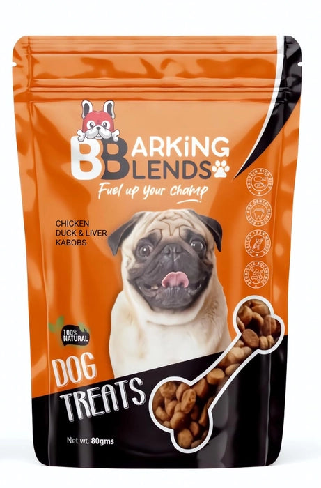 Barking Blends-Chicken Duck & Liver Kabob High in Protein Nutritional and Healthy Dog Treats