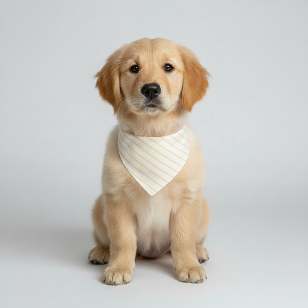 Story Tails Onam Special Kasavu Bandanas for Dogs