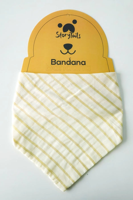 StoryTails- Onam Special Kasavu Bandanas for Dogs