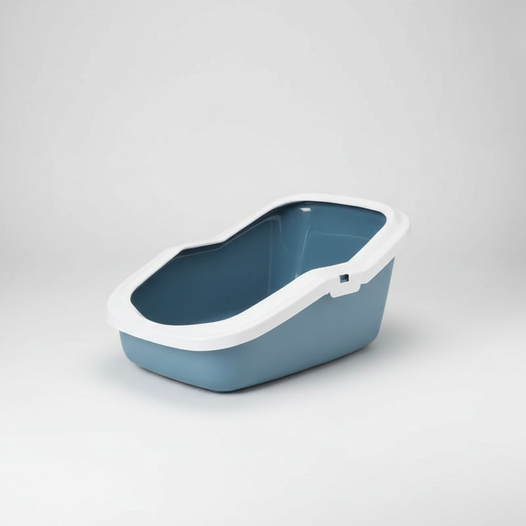 Savic Aseo Cat Litter Tray with a High Back and Rim