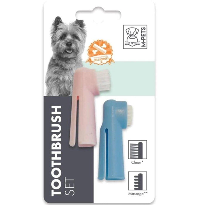 M-Pets Toothbrush Set Pink & Green