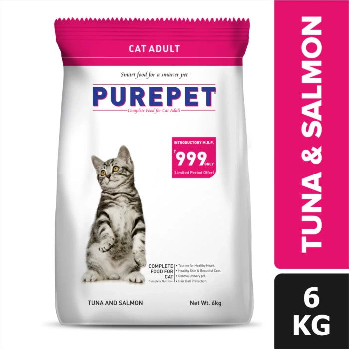 Purepet- Tuna and Salmon Dry Adult Cat Food 7Kg