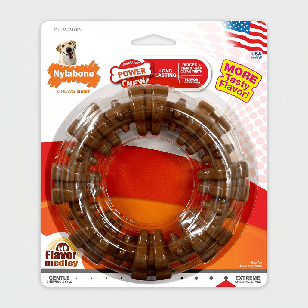 Nylabone Power Chew Textured Ring Bone