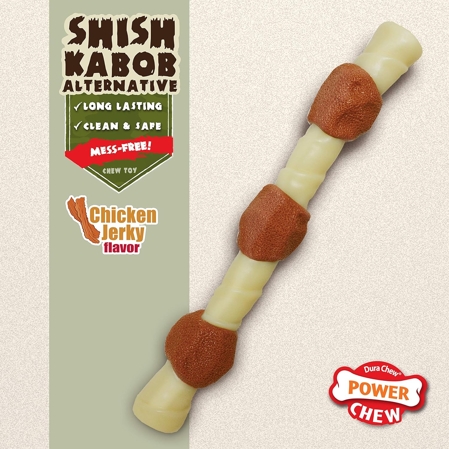Nylabone Power Chew Shish Kabob Rawhide Alternative Nylon Chew Toy