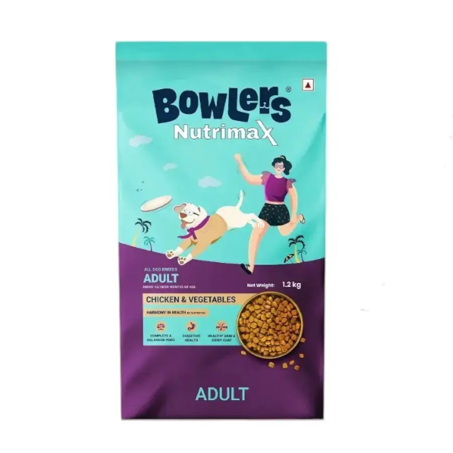 Bowlers- Chicken And Vegetables Dry Dog Food for Adult Dogs