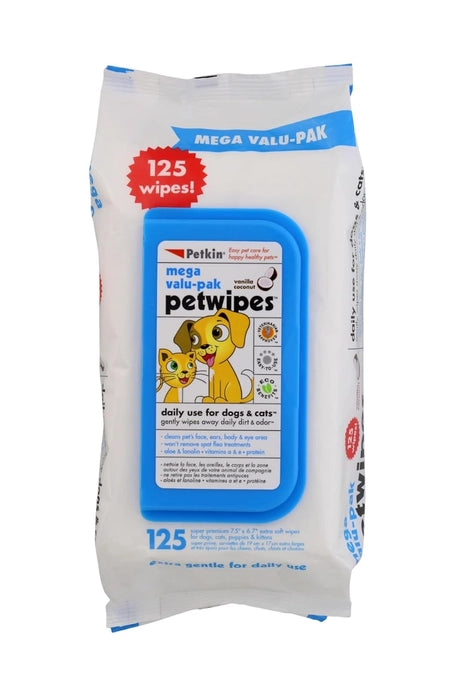 Petkin- Pet Wipes Mega Value Pack 125 Count