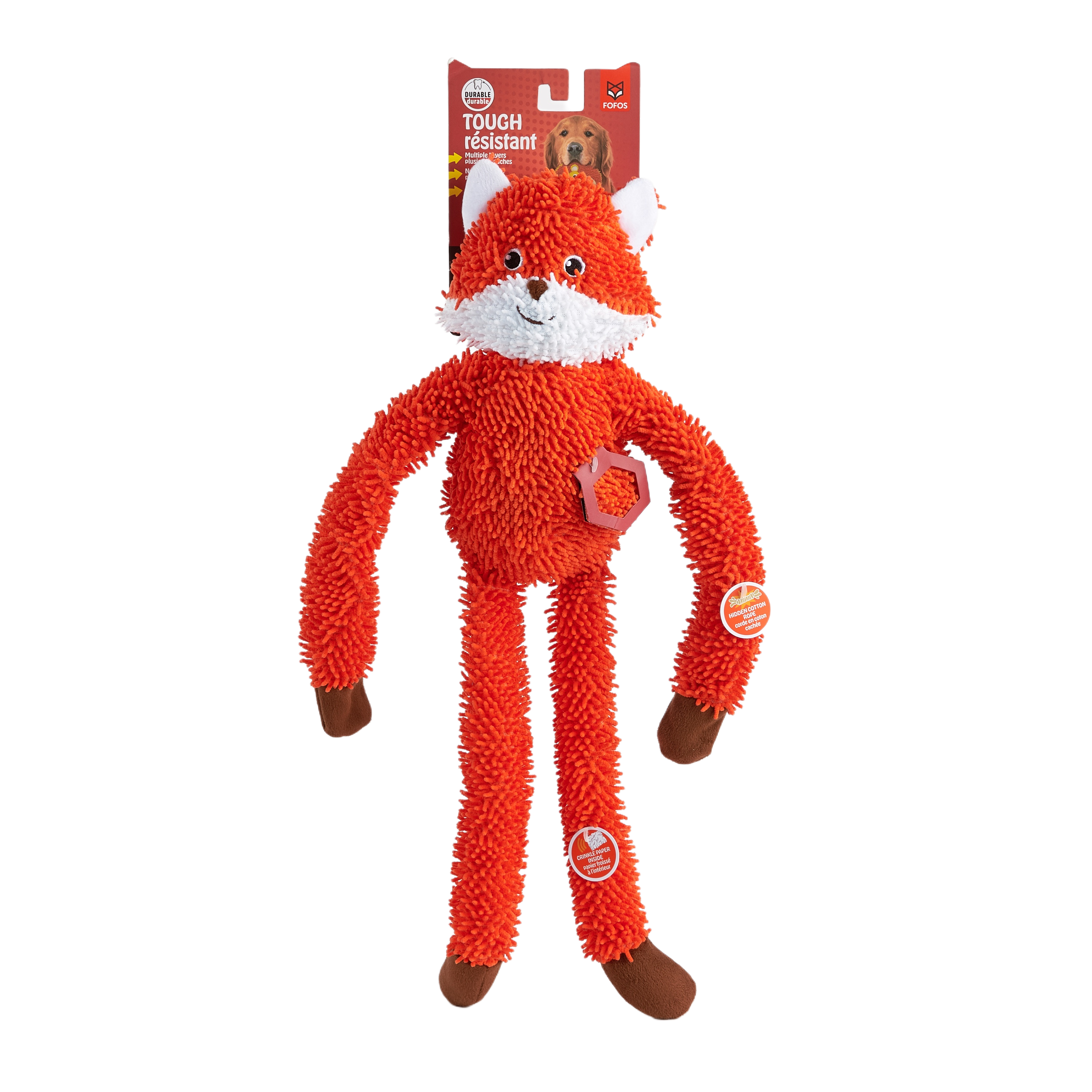 FOFOS Tough Long Body Dog Toy