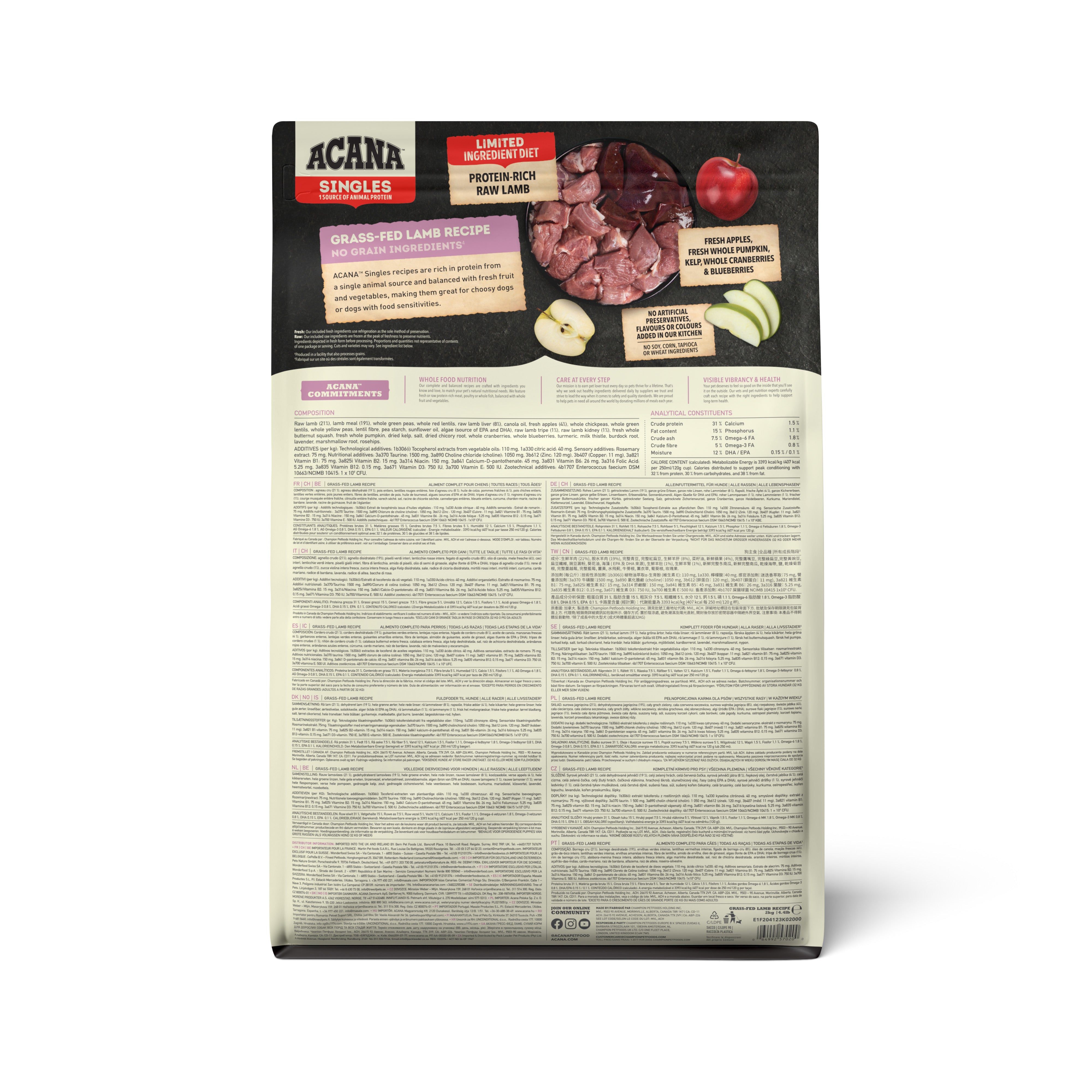 Acana Grass Fed Lamb Dog Dry Food