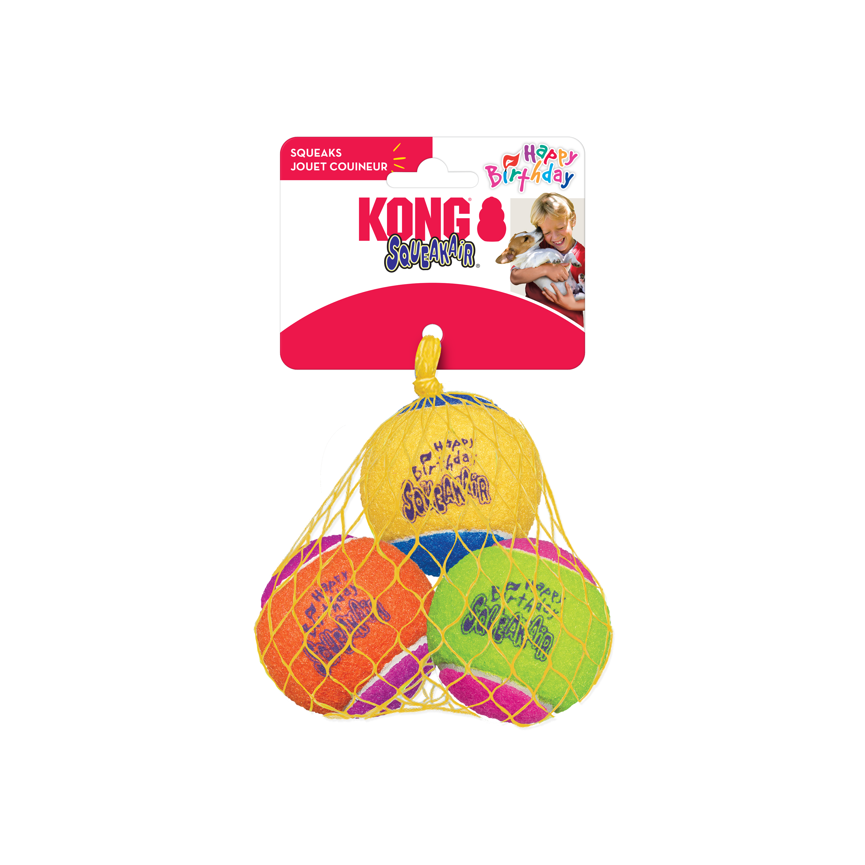 Kong-Air Dog Squeakair Birthday Balls Dog Toy