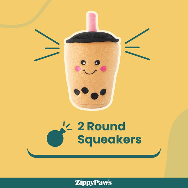 Zippy Paws NomNomz Boba Milk Tea Plush Toy for Dogs