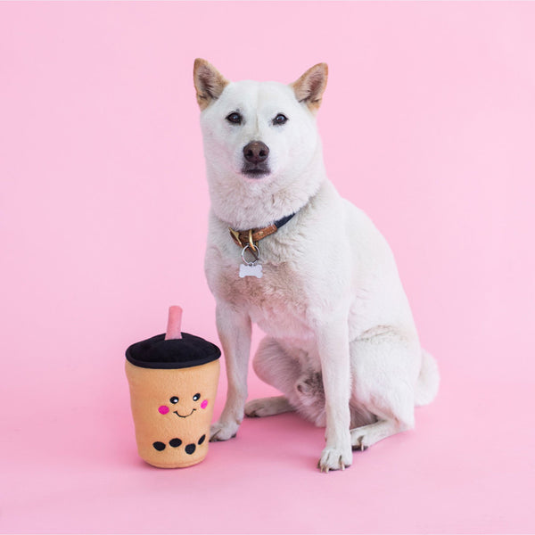 Zippy Paws NomNomz Boba Milk Tea Plush Toy for Dogs