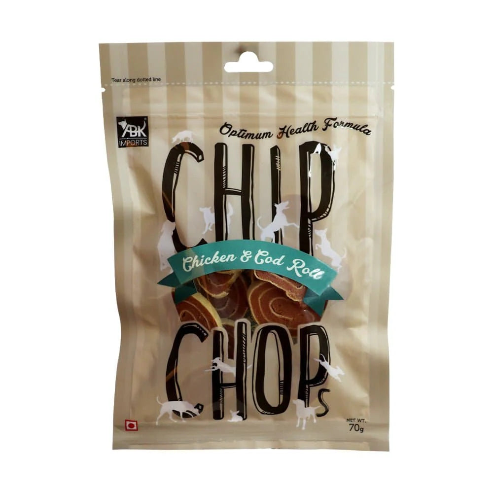 Chip Chops- Chicken & Codfish Rolls Treat for Dogs