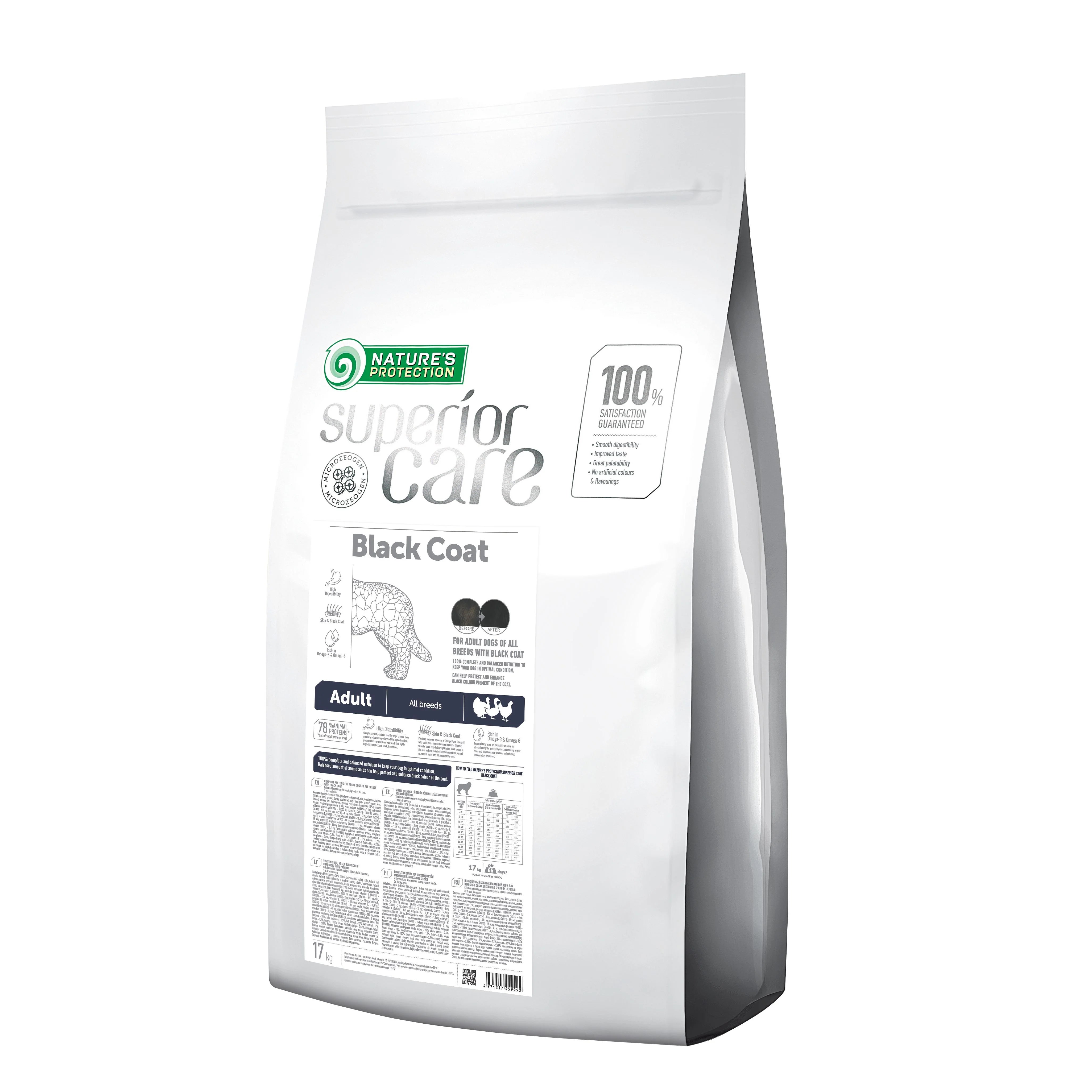 Nature’s Protection Dark Coat Poultry Adult All breed Dog Dry Food