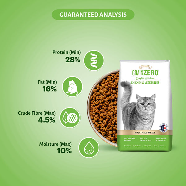 Grain Zero Chicken and Vegetable Adult Cat Dry Food