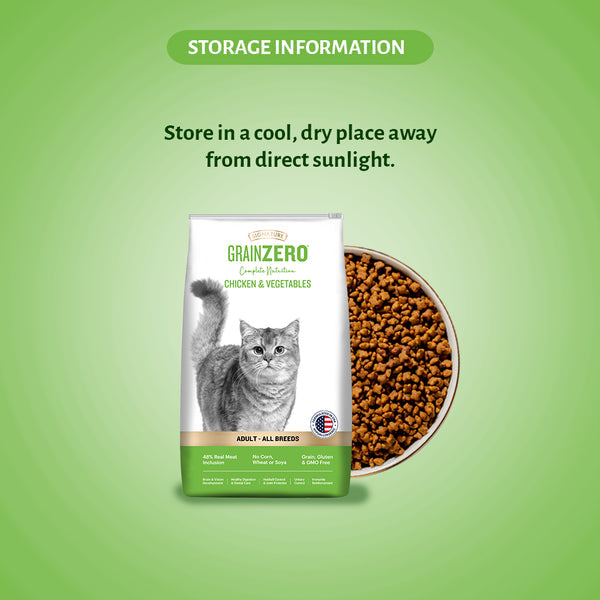 Grain Zero Chicken and Vegetable Adult Cat Dry Food