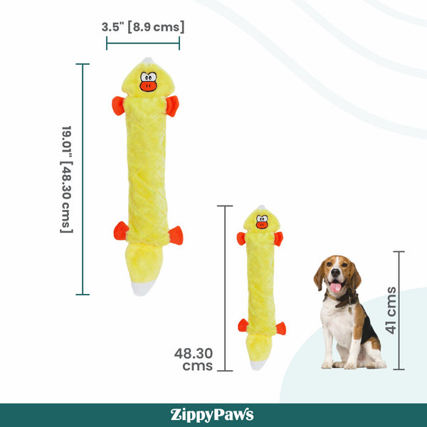 Zippy Paws Duck Jigglerz Plush Toy for Dogs