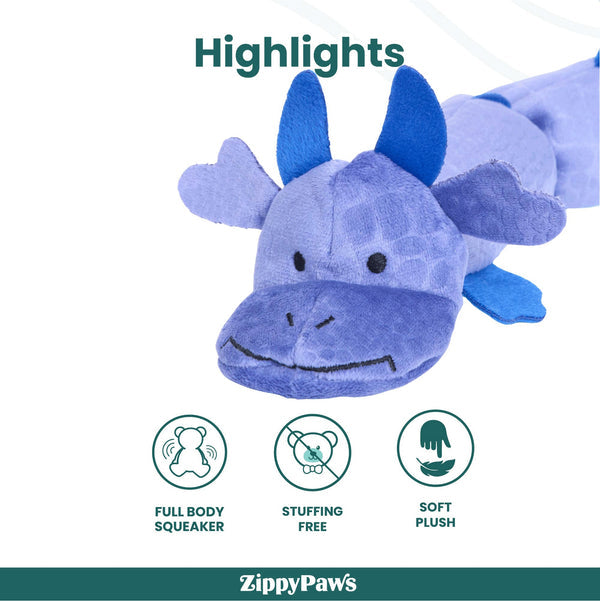 Zippy Paws Zippy Dragonz Plush Squeaky Toy for Dogs