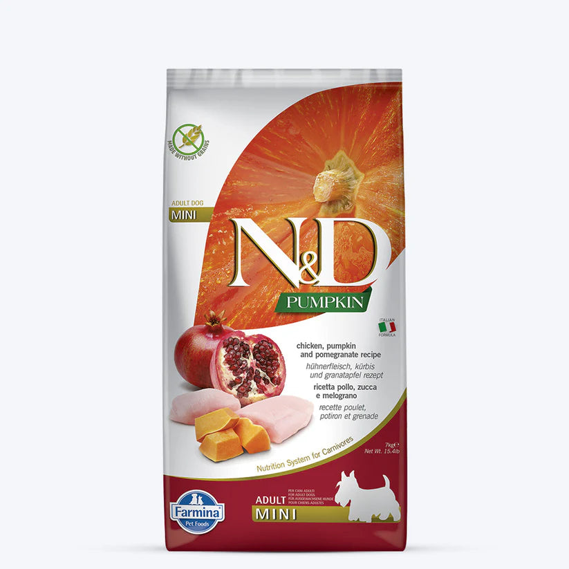 N&D Pumpkin Chicken and Pomegranate Mini Adult Dog Dry Food