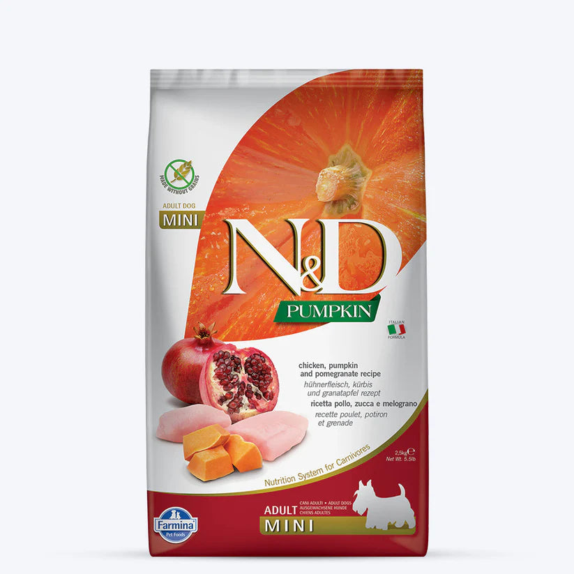 N&D Pumpkin Chicken and Pomegranate Mini Adult Dog Dry Food