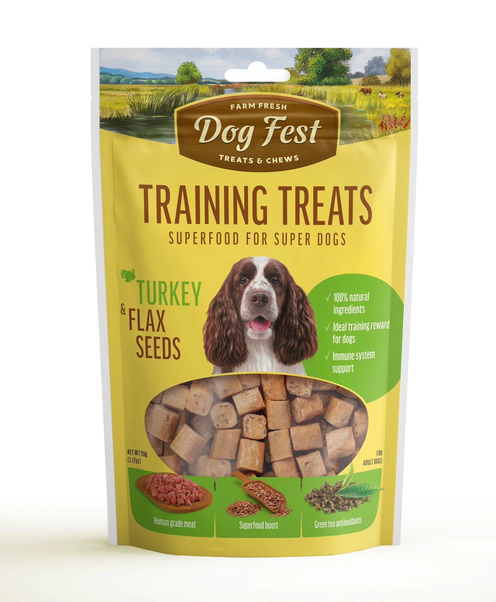 Dogfest-Training Treats Turkey & Flax Seeds