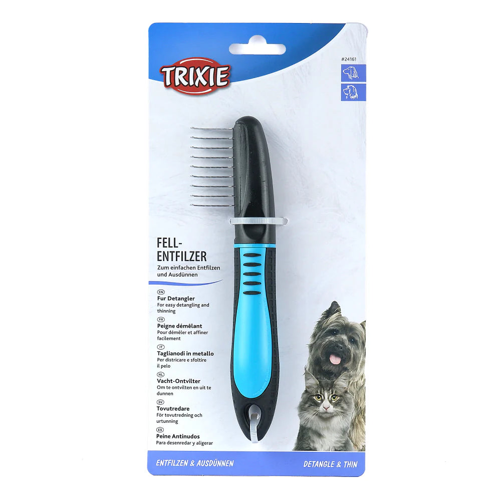 Trixie- Fur Detangler With Curved Teeth Brush for Dogs and Cats