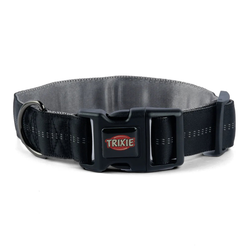 Trixie- Softline Elegance Collar for Dogs (Black/Graphite)