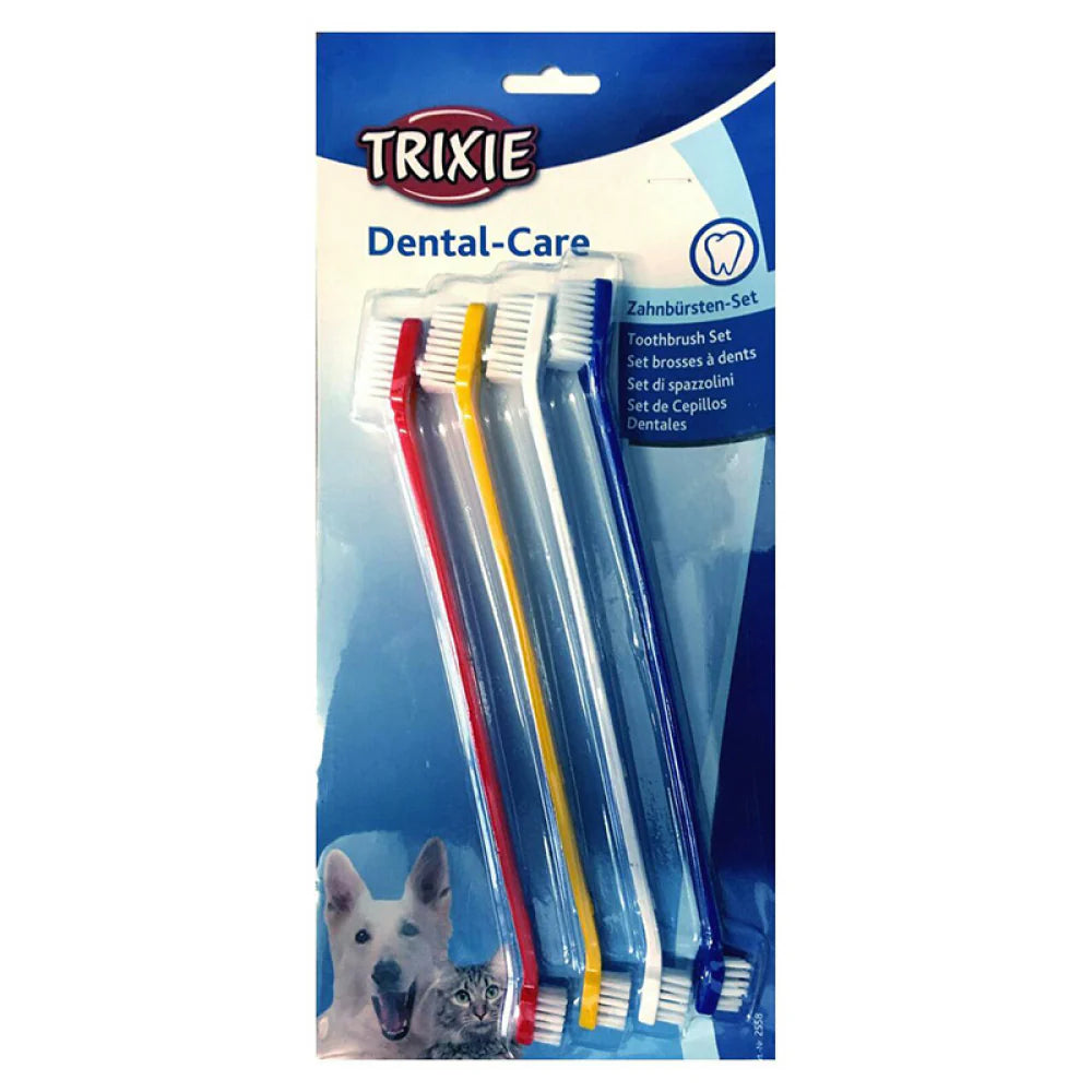 Trixie- Toothbrush for Dogs and Cats (Set of 4)