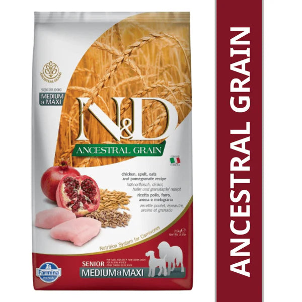 N&D Ancestral Grain Chicken and Pomegranate Medium & Maxi Adult Dog Dry Food
