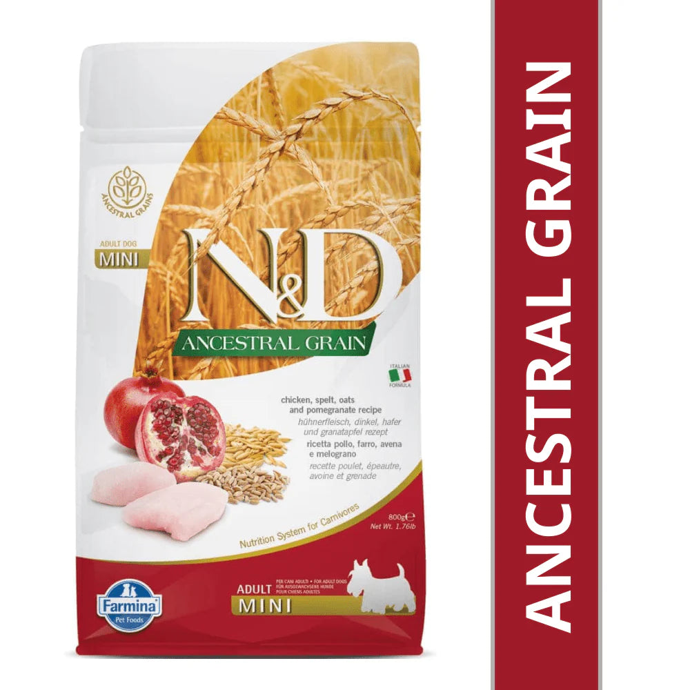 N&D- Ancestral Grain Chicken & Pomegranate Adult Mini Tin Dog Wet Food