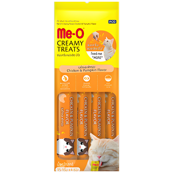Me-O Chicken and Pumkin Cat Creamy Treats