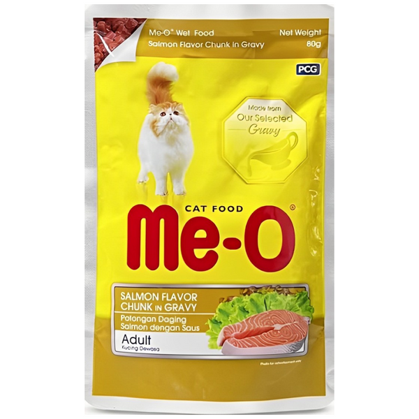 Me-O Salmon Flavored Chunk Cat Wet Food
