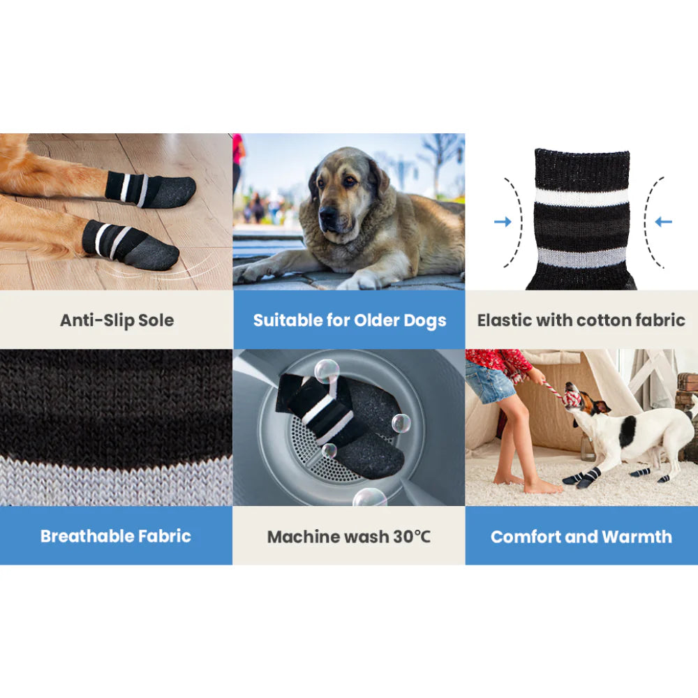 Trixie- Dog Socks Non Slip with All-Round Rubber Coating