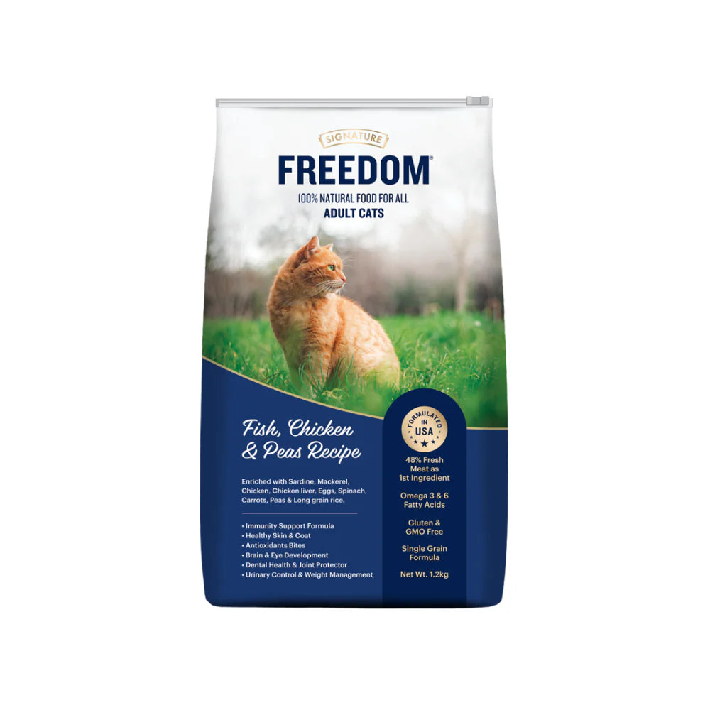 Signature - Freedom Fish Chicken & Peas Adult Cat Dry Food