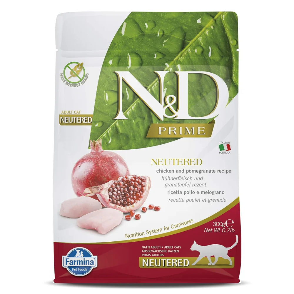 N&D Prime Neutered Adult Grain Free Chicken and Pomegranate Cat Dry Food