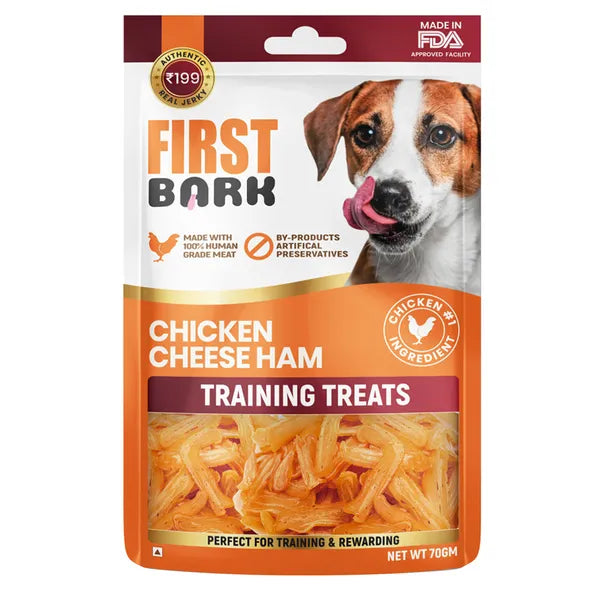 First Bark Chicken Cheese Ham Training Dog Treat