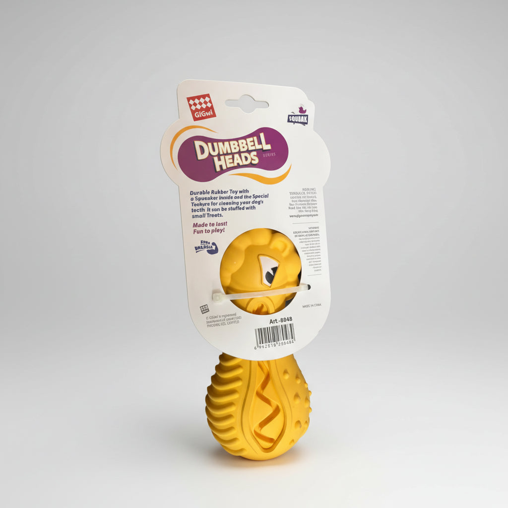 GiGwi Dumbbell Lion Heads Toy for Dogs