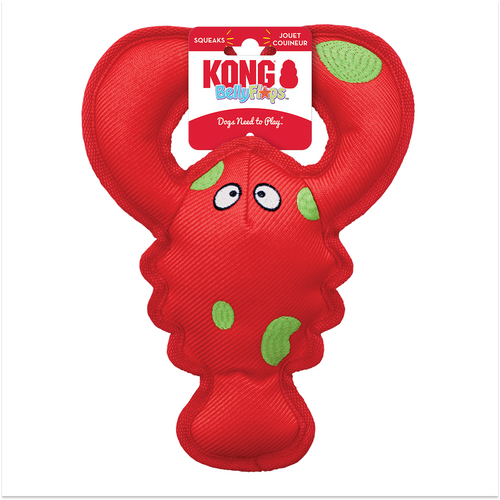 Kong Belly Flops Lobster Toy for Dogs