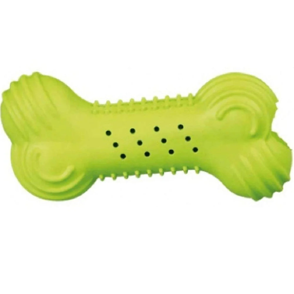 Trixie- Natural Rubber Rustling Bone Toy for Dogs