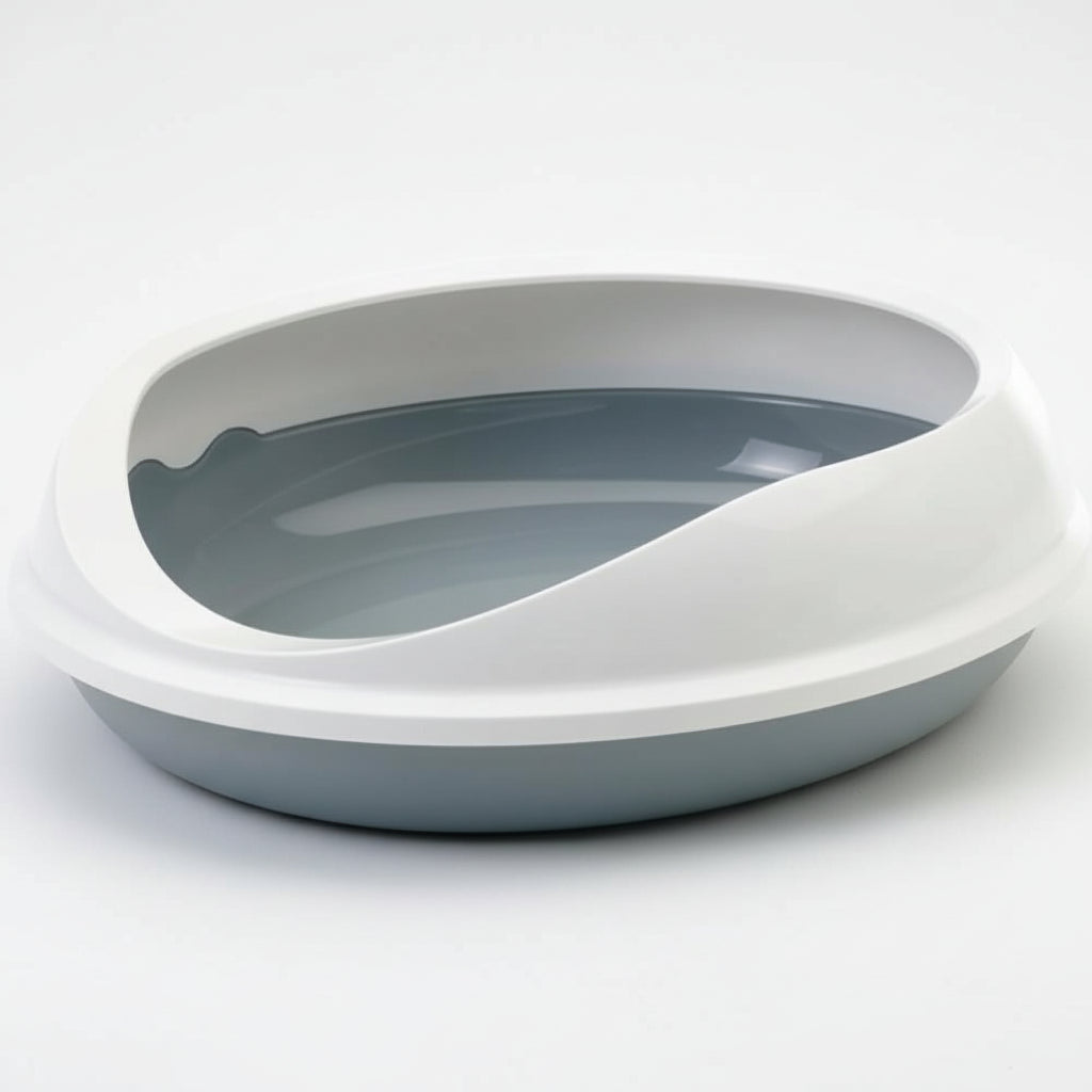 Savic Figaro Oval Litter Tray with Rim for Cats