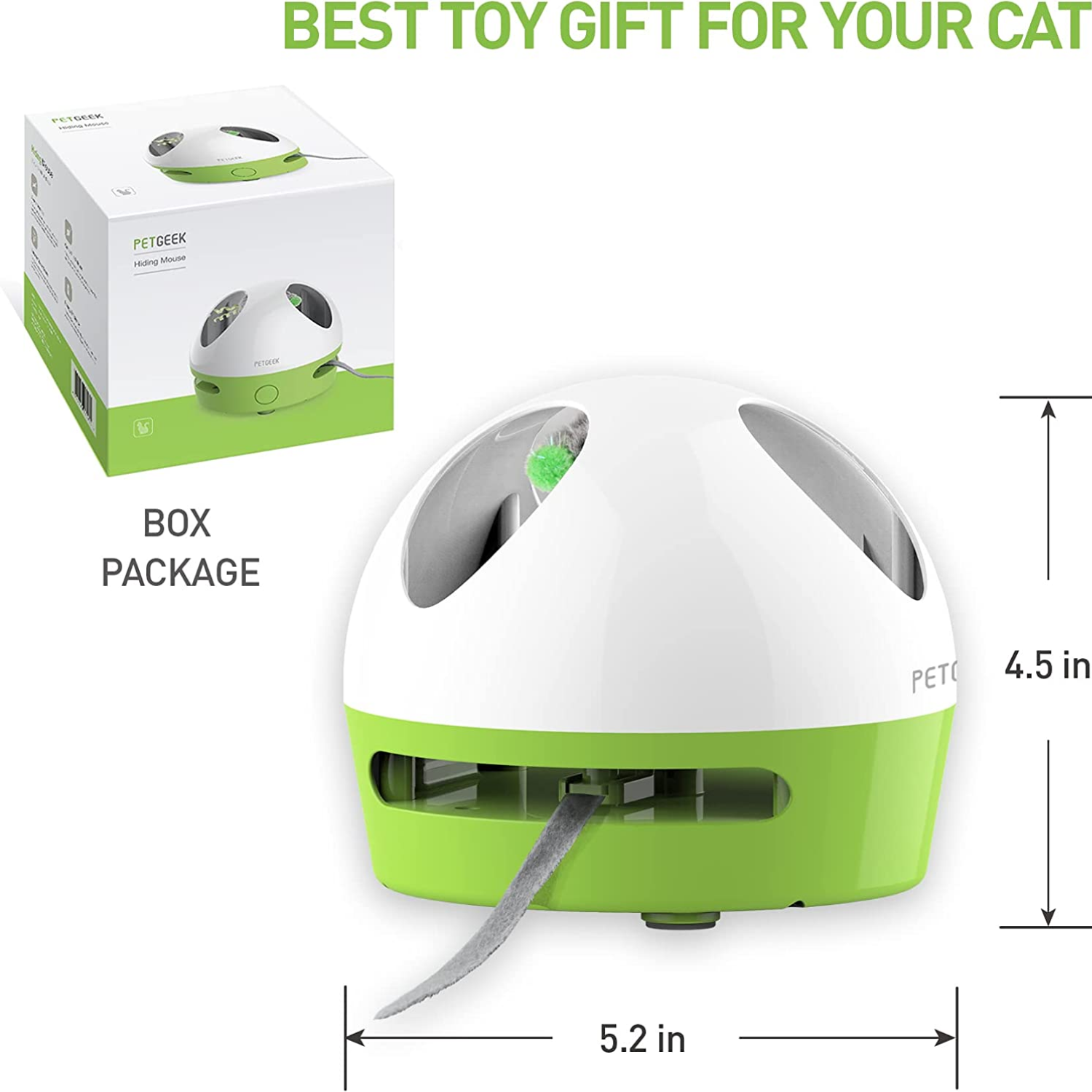 PetGeek - Interactive Cat Toy Hiding Mouse