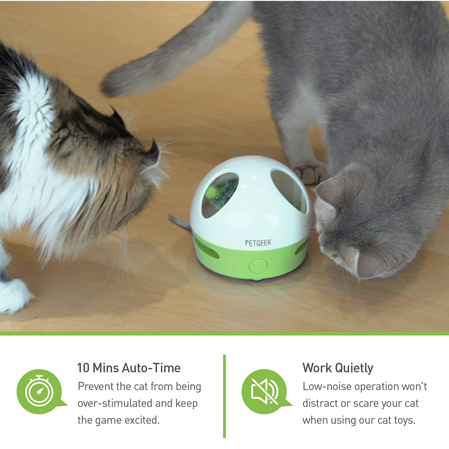 PetGeek - Interactive Cat Toy Hiding Mouse