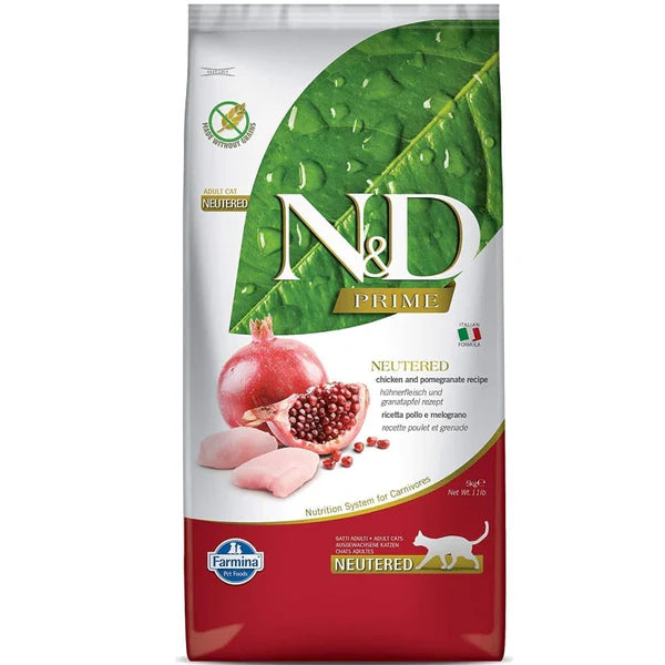 N&D Prime Chicken and Pomegranate Neutered Adult Cat Dry Food