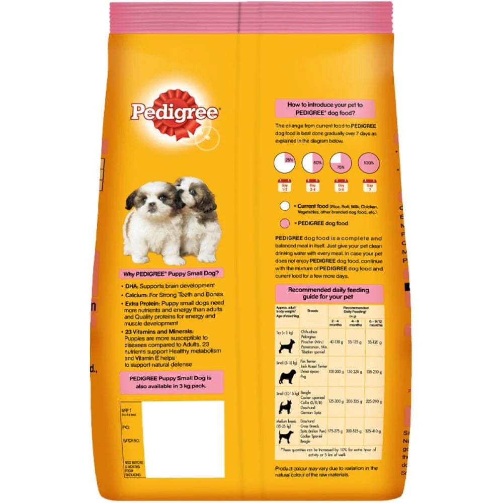 Pedigree- Lamb & Milk Small Puppy Dry Dog Food