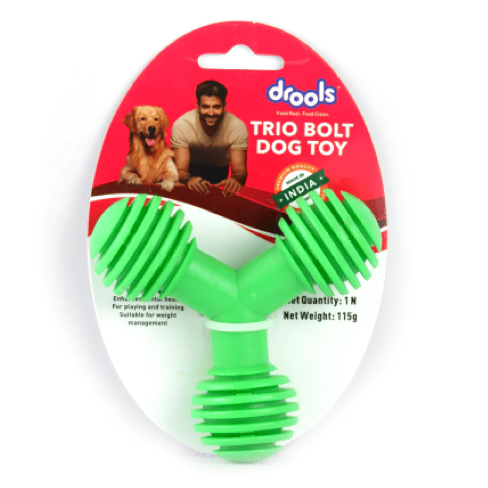 Drools-Non Toxic Rubber Trio Bolt Toy for Dogs