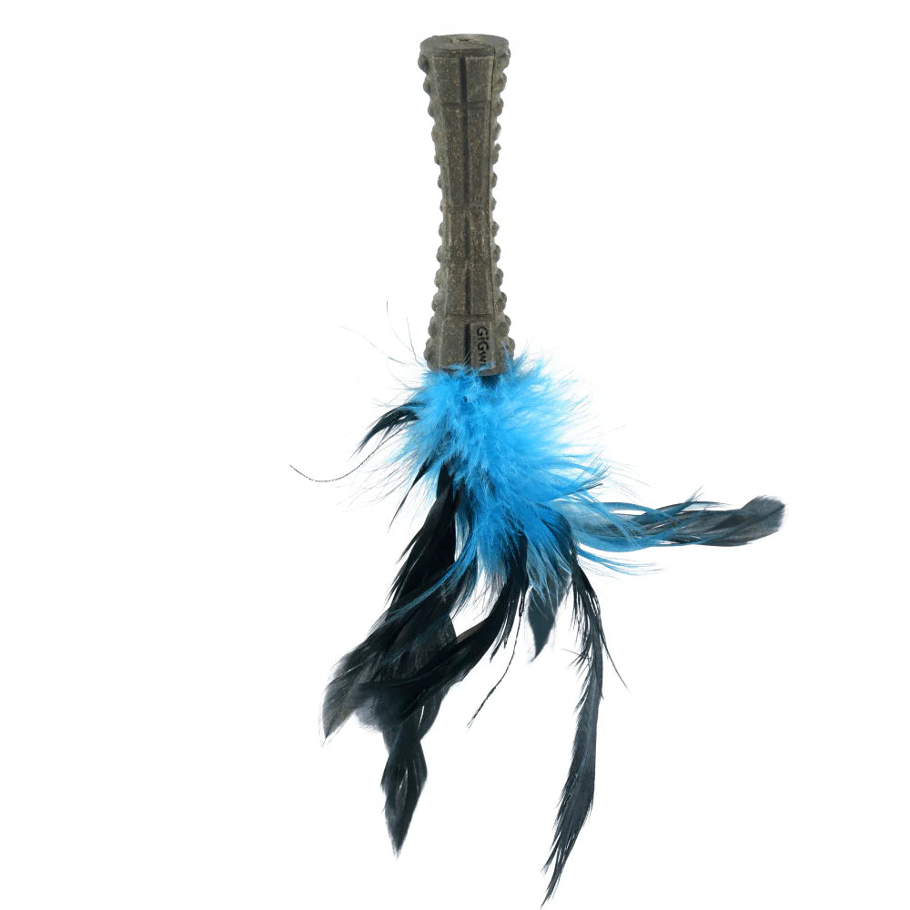 GIGWI - Johnny Stick with Catnip & Natural Feathers Toy for Cats