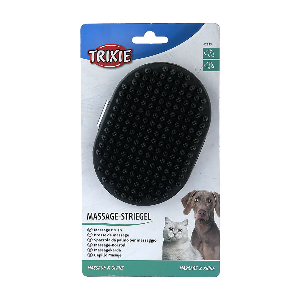 Trixie- Deshedding Massage Brush Rubber for Cats & Dogs