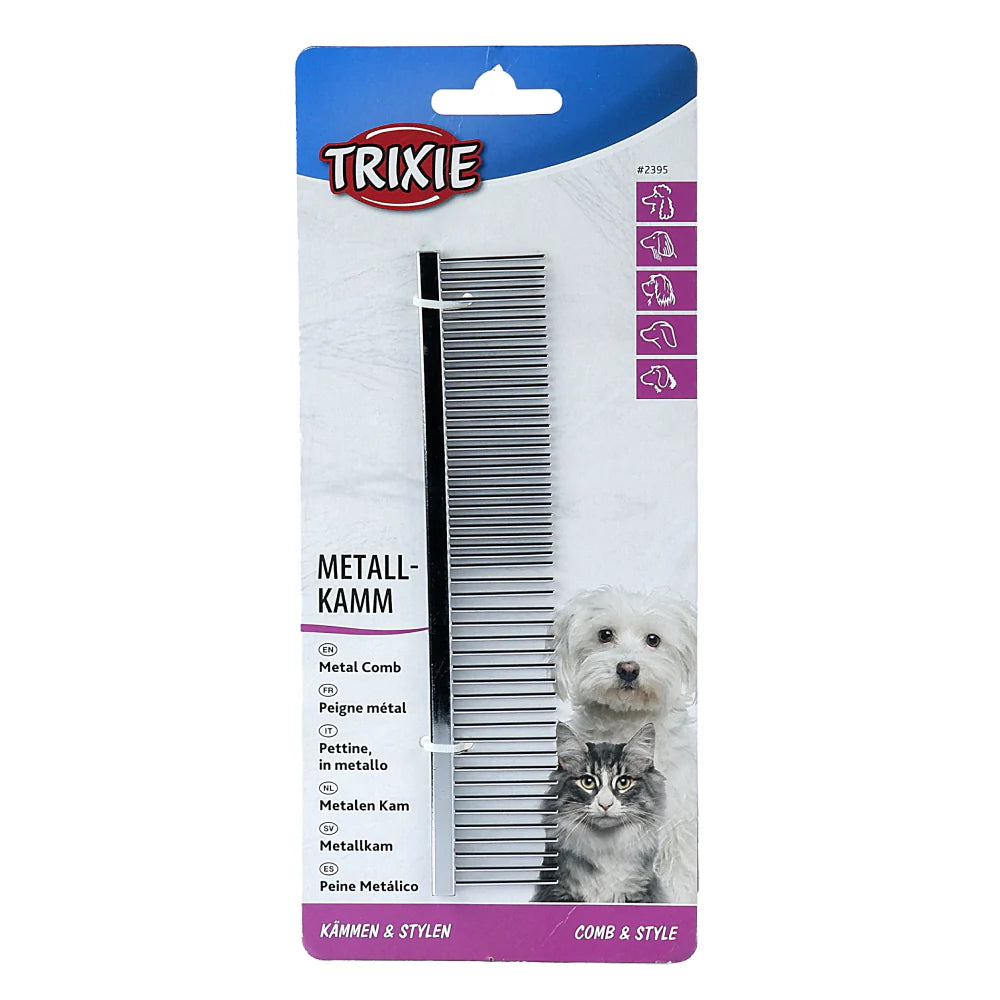 Trixie- Comb Medium/Coarse Metal for Dogs